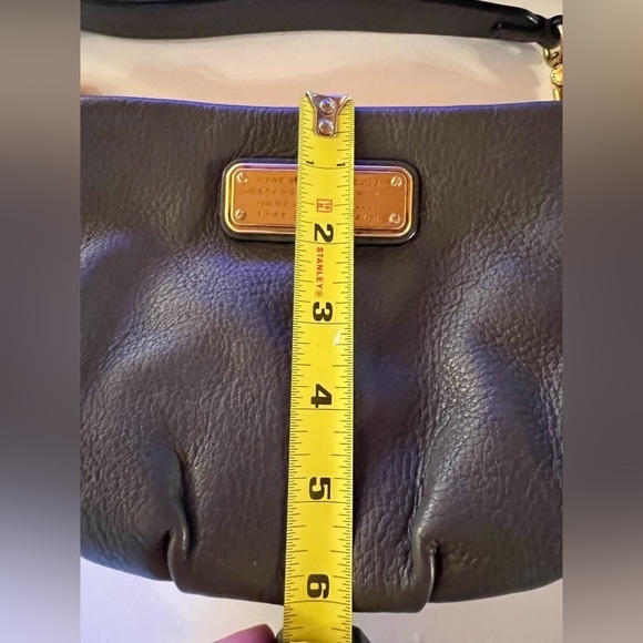 Marc by Marc Jacobs Y2K gray leather pouchette crossbody bag pleated lined - Picture 13 of 14